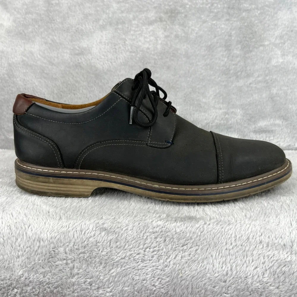 Florsheim Comfortech Flexsole Cap Toe Oxford 10M Black Men Dress Shoes 62851